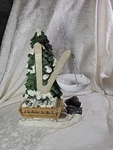 Yankee Candle Hanging Tart Warmer Snowy Christmas Pine Tree W/skis & Sled - Nib. Fixed Price $34.99.