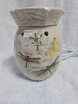 Yankee Candle Ceramic Wax Tart Warmer Burner With Flowers Butterflies Design. Fixed Price $24.99.