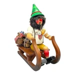 Holzkunst Christian Ulbricht Smoker Woodsman Lumberjack On Sleigh Incense Vtg. Fixed Price $124.99.