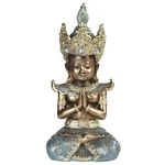 Ice Armor 10.5" Thai Buddha Praying Gold And Silver Statue Feng Shui Dec.... Fixed Price $48.05.