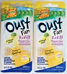 Lot Of 2 Discontinued Oust Fan Scented Oil Refills Citrus .41 Oz New. Fixed Price $14.99.