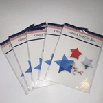 Greenbrier Glitter Star Gift Box Set 4 Red Blue Silver Patriotic Cardboard. Fixed Price $9.99.