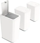 N. Netdot 3 Pack 10L / 2.6 Gallon Small Trash Can With Gal, Off White. Fixed Price $33.11.