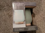 Better Homes & Gardens 280ML Cool Mist Ultrasonic Aroma Oil Diffuser, Sea Glass. Fixed Price $42.00.