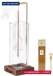 Ceremony Incense Holder, Wooden For Sticks With Glass Ash Catcher. Fixed Price $16.40.