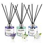 Powshelf Reed Diffuser Set Of 3 PACK,50ML Lavender Jasmine Gardenia Clear. Fixed Price $27.35.