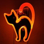 Bath & Body Works Halloween Neon Black Cat Night Light Wallflower Fragrance Plug. Fixed Price $39.99.