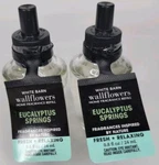 2 Bath & Body Works Eucalyptus Springs Wallflower Fragrance Refill Bulb Plug. Fixed Price $14.99.