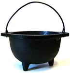 Cast Iron Cauldron W/handle, Ideal For Smudging, Incense Burning, Ritual Purpose. Fixed Price $25.12.