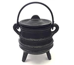 New Age Imports, Inc. Cast Iron Cauldron W/handle & Lid (ribbed Style 4" High,. Fixed Price $19.99.