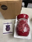 Joy Mangano Forever Fragrant Heart Warmer Red Ceramic Wax Melt Burner Hsn New. Fixed Price $24.99.