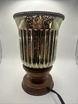 Scentsy Bronze Pedestal With Amber Fluted Shade Wax Warmer Retired No Box. Fixed Price $24.00.