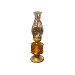 Vintage Hurricane Oil Lamp Yellow Amber Glass Pressed Vine Scroll Floral Burner. Fixed Price $9.99.