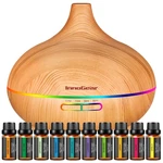 Innogear Aromatherapy Diffuser & 10 Essential Oils Large, Yellow Wood Grain. Fixed Price $58.62.