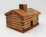 Paine's Log Cabin Incense Burner With 10 Cedar Cones Holiday Christmas Tree. Fixed Price $19.95.