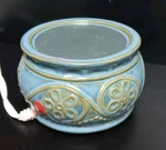 Johnson & Electric SCJ-183 Wax Warmer Plate Corded Blue Olive Floral. Fixed Price $9.35.