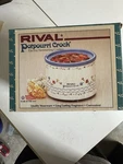 Rival Potpourri Crock Cooker #3206 Blue Heart Vintage 80S New Read. Fixed Price $50.00.