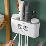 Toothbrush Holders With Toothpaste Dispenser Wall Mounted For GREY-4 Cups. Fixed Price $32.22.