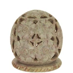 Burner For Cones Candle Holder Soapstone Carved T-lite Ball Flowers 3 In. Fixed Price $22.45.