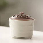 Stylish Ceramic Incense Burner With Lid, Metal Mesh, And Spiral Sticks,. Fixed Price $112.21.