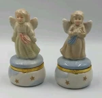 Vintage Greenbrier Porcelain Angels Trinket Box Set Of 2. Fixed Price $24.00.