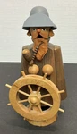 Vintage Erzgebirge Incense Smoker Kwo Sea Boat/ship Captain Fisherman Gdr. Fixed Price $70.00.
