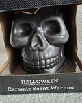 New Way To Celebrate Halloween Ceramic Scent Wax Warmer, Black Skull. Fixed Price $17.05.