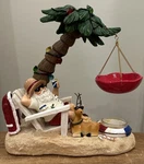 Yankee Candle Hanging Tart Warmer Santa On The Beach Under Palm Tree Funny Humor. Fixed Price $33.00.