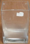 Clear Glass Rectangular Vase - Vgc Great Smaller Size Elegant Appeal. Fixed Price $24.99.