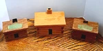 Set Of 3 Mini Log Cabin Incense Holders By Paines. Fixed Price $36.54.
