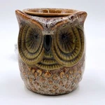 Intertek Ceramic Owl Electric Wax Melt Warmer Brown Reactive Glaze 5.5". Fixed Price $17.99.