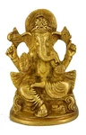 Brass Ganesha Statue God Hindu Lord Idol Elephant Figurine Sculpture. Fixed Price $134.89.