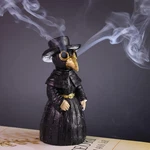 Plague Doctor Incense Burner Cone Holder Smoking Eyes Resin Gothic Decor. Fixed Price $17.99.