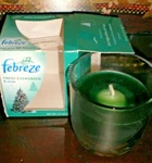 Febreze Odor Eliminating Candle Fresh Evergreen Snow Rare Year 2008. Fixed Price $25.00.