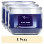 (3 Pack) Mainstays Starlit Skies Scented Wick Candle, 11.5 Oz.,father's Day. Fixed Price $17.73.