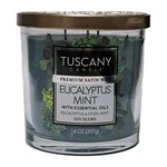 Eucalyptus Mint Tuscany Jar Candle- Premium Satin Wax 3-WICK Scented 14OZ. 50HR. Fixed Price $9.90.