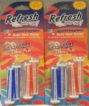 2-4PK Refresh Your Car Odor Eliminating Auto Vent Stick Air Freshener Fast Ship. Fixed Price $19.95.
