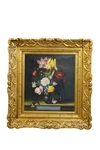 Bouquet Of Flowers Glass Vase Oil Painting After Ambrosius Bosschaert 27". Fixed Price $680.00.