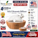 Young Living Aria Ultrasonic Diffuser #4524 Maple Glass Led Remote Speaker Nib. Fixed Price $168.00.
