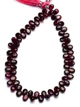 Natural Gem Blood Red Garnet Smooth 7X5MM Size Pear Shape Briolette Beads 10 Inc. Fixed Price $12.60.