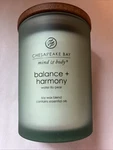 Chesapeake Bay Mind & Body Candle Balance + Harmony Water Lily Pear Scent 8.8 Oz. Fixed Price $22.95.