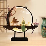 Ceramic Backflow Incense Burner - Lotus Waterfall Design With Led Light. Fixed Price $52.40.