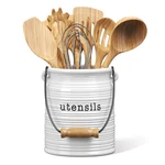 Ceramic Farmhouse Kitchen Utensil Holder For Countertop Decorative Large. Fixed Price $35.86.