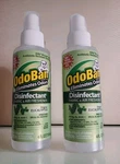 2 New Odoban Disinfectant Fabric Air Freshener Eucalyptus Scent 4 Oz. Fixed Price $15.00.
