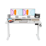 Banti 55 X 24 Electric Standing Desk With Double Drawers, Adjustab. Fixed Price $250.35.