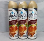 3 Cans: Glade Air Freshener Spray Apple Cinnamon 8OZ. Ea. Discontinued. Fixed Price $24.99.