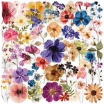 50PCS Transparent Flora Scrapbook Stickers Pack, Vintage Aesthetic Flowers. Fixed Price $9.64.