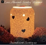 Scentsy Love Abounds Plug Wax Warmer Valentines White W/ Gold Hearts New. Fixed Price $39.95.