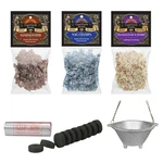 Resin Incense Kit With Cast Iron Cauldron & Charcoal Soul Sticks. Fixed Price $19.95.