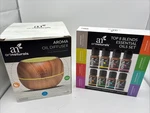 Art Naturals Blonde Woodgrain Aroma Diffuser With Essential Oils Set 8 Blend. Fixed Price $24.95.